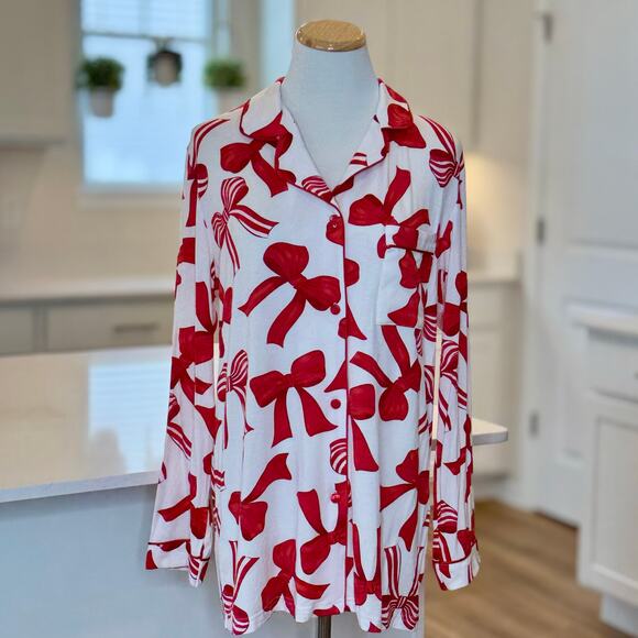 In My Sundays | NWT Red Holiday Bow Pajama Set - Picture 3 of 12